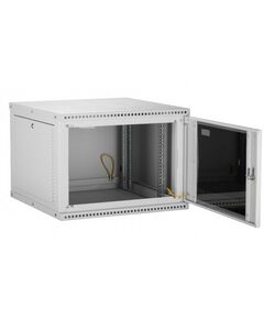 Купить Настенный разборный шкаф TLK TWI-156060-R-G-GY 19", 15U, стеклянная дверь, Ш600хВ703хГ600мм, 2 пары монтажных направляющих, серый, изображение 3 в компании Зеон