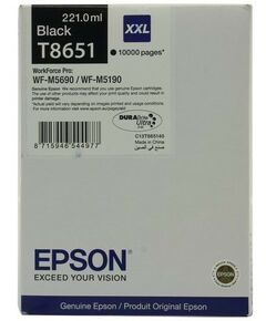 Купить Картридж Epson T8651 Black для EPS WorkForce Pro WF-M5690/5190 [C13T865140] в компании Зеон