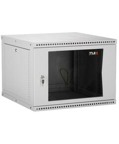 Купить Настенный разборный шкаф TLK TWI-096060-R-G-GY 19", 9U, стеклянная дверь, Ш600хВ436хГ600мм, 2 пары монтажных направляющих, серый, изображение 2 в компании Зеон