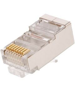 Купить Коннектор Netlan EC-UP8P8C-SD-003-TR-100 RJ45/8P8C под витую пару, Кат.5e (Класс D), 100МГц, покрытие 3мкд, универсальные ножи, для проводников 0,47-0,51мм, экранированный, уп-ка 100шт. в компании Зеон