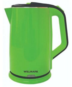 Купить Чайник WILLMARK WEK-2012PS Салатовый/Light green 2 л, поворот на 360 градусов, двухстенная конструкция, лампа-индикатор работы, материал корпуса: нержавеющая сталь, покрытая пластиком в компании Зеон