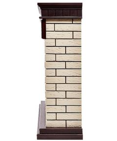 Камины: Портал Firelight Bricks 30 камень бежевый, шпон темный дуб [Bricks 30 BDO] фотографии