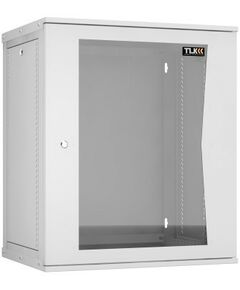 Купить Настенный разборный шкаф TLK TWI-156045-R-G-GY 19", 15U, стеклянная дверь, Ш600хВ703хГ450мм, 1 пара монтажных направляющих, серый в компании Зеон