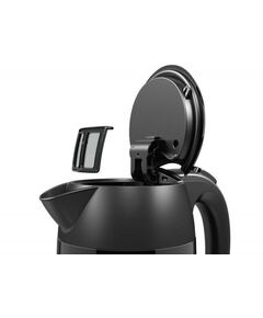 Чайники, термопоты: Чайник BOSCH TWK3P423 2400 Вт, 1.7 л, DesignLine, нержавеющая сталь, цвет черный,  скрытый нагревательный элемент, фильтр от накипи фотографии