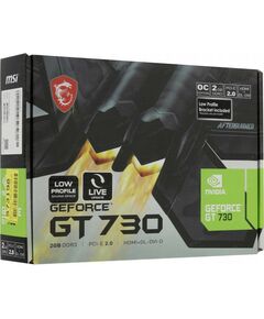 Купить Видеокарта MSI GeForce GT 730 2Gb  GDDR3 HDMI+DVI-D+D-Sub RTL [N730K-2GD3/LP], изображение 4 в компании Зеон