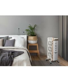Масляные радиаторы: Масляный радиатор Electrolux Wave EOH/M-9157 мощность обогрева 1500 Вт, число секций: 7, термостат, колеса для перемещения, цвет белый фотографии