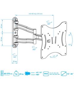 Купить Настенный кронштейн для LED/LCD телевизоров Kromax TECHNO-3 grey [20072], изображение 7 в компании Зеон