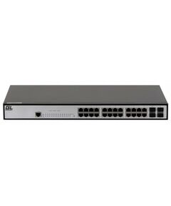 Купить Управляемый коммутатор Gigalink GL-SW-G201-28 L2, 24 Base-T 10/100/1000Mb/s портов, 4 SFP 1000Mb/s, 1 Console, 1U 19", 220V в компании Зеон