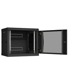 Купить Настенный разборный шкаф TLK TWC-096045-R-G-BK 19", 9U, стеклянная дверь, Ш600хВ503хГ450мм, 2 пары монтажных направляющих, черный, изображение 2 в компании Зеон