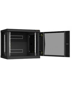 Купить Настенный разборный шкаф TLK TWC-096045-R-G-BK 19", 9U, стеклянная дверь, Ш600хВ503хГ450мм, 2 пары монтажных направляющих, черный, изображение 3 в компании Зеон