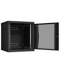 Купить Настенный разборный шкаф TLK TWC-126060-R-G-BK 19", 12U, стеклянная дверь, Ш600хВ636хГ600мм, 2 пары монтажных направляющих, черный, изображение 2 в компании Зеон