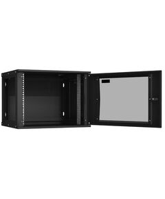 Купить Настенный разборный шкаф TLK TWI-096045-R-G-BK 19", 9U, стеклянная дверь, Ш600хВ436хГ450мм, 1 пара монтажных направляющих, черный, изображение 3 в компании Зеон