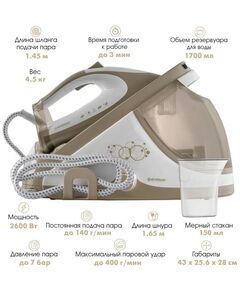 Купить Парогенератор Endever Delta-400 белый/бежевый [90305], изображение 2 в компании Зеон