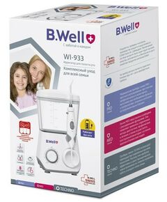 Ирригаторы: Ирригатор для полости рта B.Well WI-933 2.06-8.62 бар, 1250-1700 имп./мин., 0.8л, питание от сети/от аккум. 1650мАч фотографии