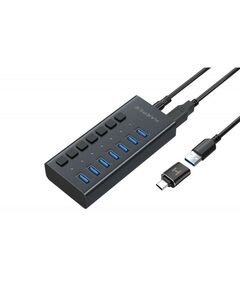 Купить Концентратор USB HARPER HUB-07MB Black, изображение 2 в компании Зеон