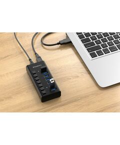 Купить Концентратор USB HARPER HUB-07MB Black, изображение 8 в компании Зеон