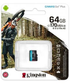 Secure Digital карты: microSDXC карта памяти Kingston 64Gb A2 V30 UHS-I U3 + microSD-->SD Adapter [SDCG3/64GB] фотографии