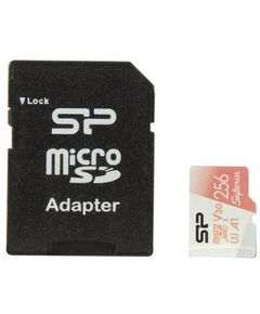 Secure Digital карты: microSDXC карта памяти Silicon Power 256Gb microSDXC UHS-I U3 V30 A1  + microSD-->SD Adapter [SP256GBSTXDV3V20SP] фотографии