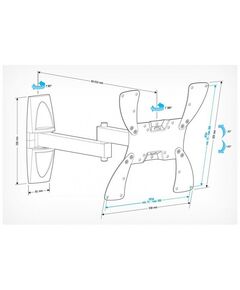 Купить Кронштейн Holder LCDS-5046 10-40 наклон 15, черный глянец, изображение 5 в компании Зеон