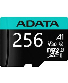 Secure Digital карты: Карта памяти microSDHC AData Premier Pro 256 Gb UHS-I U3, 100 МБ/с, Class 10, переходник SD [AUSDX256GUI3V30SA2-RA1] фотографии