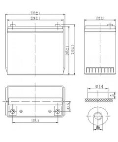 Купить Аккумулятор Delta DTM 1255L 12V, 55Ah, изображение 2 в компании Зеон