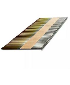 Гвозди прямого монтажа:  Реечные гвозди по дереву на бумажной кассете тип D34 2,87х50 RIEG (гальв. кольц. накат.) упаковка 3000 шт. [28750RIEG] фотографии