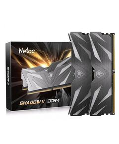 Оперативная память: Оперативная память Netac Shadow II 16Gb Kit 8Gbx2 Black DDR4 DIMM PC28800 3600Mhz C18 с радиатором [NTSWD4P36DP-16K] фотографии