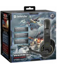 Купить Наушники с микрофоном Defender Warhead HN-G-110 черный накладные оголовье [64102], изображение 3 в компании Зеон