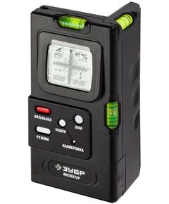 Угломеры, уклономеры: ИНСПЕКТОР двухплоскостной уровень-уклономер электронный Зубр Профессионал 34747 диапазон 0-360°, точность 0.05°, индикатор нуля, зуммер, автоотключение фотографии