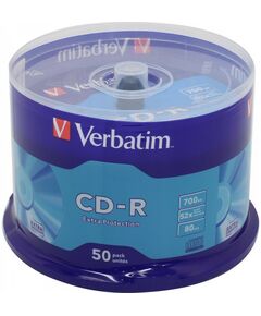 CD-R/RW диски: CD-R Verbatim 700Mb 52x cake box 50 [43351] фотографии
