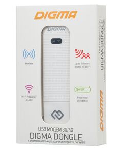 Купить Модем 3G/4G Digma Dongle DW1961 USB Wi-Fi Firewall +Router внешний черный, изображение 6 в компании Зеон