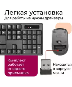 Купить Комплект Defender Wireless Combo C-915 кл-ра, USB, FM+Мышь 4кн, Roll, USB, FM [45915], изображение 5 в компании Зеон