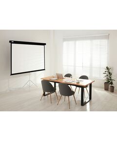 Купить Экран настенно-потолочный рулонный Cactus CS-PSW-149X265-BK Wallscreen, 149.4x265.7см, 16:9, черный, изображение 3 в компании Зеон