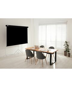 Купить Экран настенно-потолочный рулонный Cactus CS-PSW-183X244-BK Wallscreen, 183x244см, 4:3, черный, изображение 3 в компании Зеон