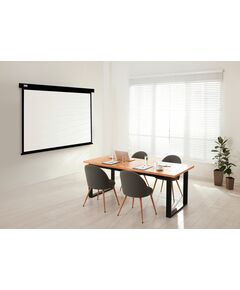 Купить Экран настенно-потолочный рулонный Cactus CS-PSW-104X186-BK Wallscreen, 104.6x186см, 16:9, черный, изображение 3 в компании Зеон