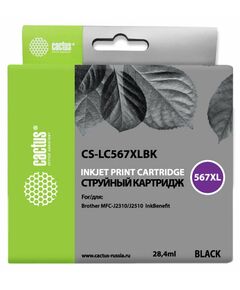 Купить Картридж струйный Cactus CS-LC567XLBK для Brother MFC-J2510 черный (28.4мл) в компании Зеон