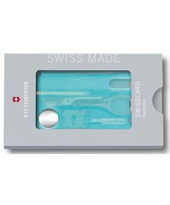 Купить Швейцарская карта Victorinox SwissCard Nailcare бирюзовый полупрозрачный коробка подарочная [0.7240.T21], изображение 4 в компании Зеон