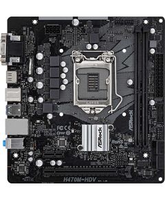 Купить Материнская плата ASRock H470M-HDV LGA1200  PCI-E Dsub+DVI+HDMI GbLAN SATA MicroATX 2DDR4 RTL в компании Зеон