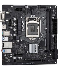 Купить Материнская плата ASRock H470M-HDV LGA1200  PCI-E Dsub+DVI+HDMI GbLAN SATA MicroATX 2DDR4 RTL, изображение 4 в компании Зеон