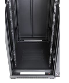 Купить Шкаф Lanmaster TWT-CBB-22U-6x6-G1 19" Business, 22U 600x600, черный, передняя дверь стекло, задняя дверь распашная металл, изображение 9 в компании Зеон