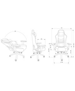 Купить Кресло игровое Cactus CS-CHR-0112BR коричневый эко.кожа с подголов. крестов. сталь, изображение 8 в компании Зеон