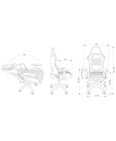 Купить Кресло игровое Cactus CS-CHR-030BL черный эко.кожа с подголов. крестов. сталь, изображение 7 в компании Зеон