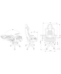 Купить Кресло игровое Cactus CS-CHR-130 черный эко.кожа с подголов. крестов. сталь, изображение 8 в компании Зеон