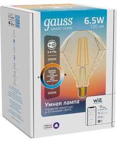 Купить Умная лампа Gauss IoT Smart Home E27 6.5Вт 720lm Wi-Fi [1370112], изображение 8 в компании Зеон