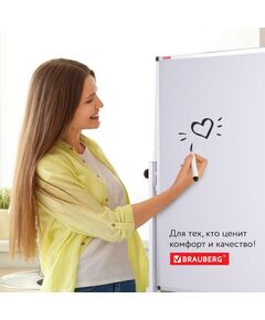 Доски поворотные: Доска магнитно-маркерная на стенде BRAUBERG 238139 90х60 см, 2-сторонняя [238139] фотографии