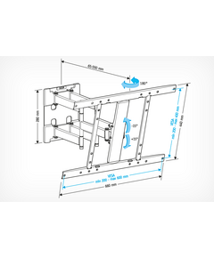 Купить Кронштейн для телевизора Holder LCD-SU6602-B 26"-60", до 45кг, настенный поворот, черный, изображение 3 в компании Зеон