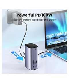 Купить Док-станция UGREEN CM555 USB-C Multifunction Docking Station Pro, цвет серый [90325], изображение 5 в компании Зеон