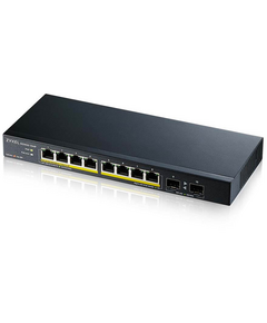 Купить Коммутатор ZyXEL GS1100-10HP-EU0102F 8xGE PoE+, 2xSFP PoE+, Desktop, Silen,t 130W PoE Budget, Kensigton lock, изображение 3 в компании Зеон