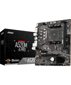 Купить Материнская плата MSI A520M-A PRO AM4 A520 PCI-E DVI+HDMI GbLAN SATA Micro ATX 2DDR4 RTL, изображение 5 в компании Зеон