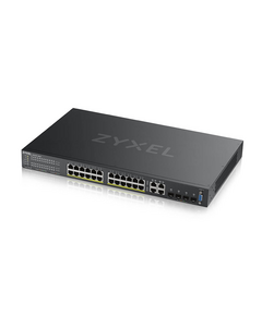 Купить Коммутатор ZyXEL NebulaFlex Pro GS2220-28HP-EU0101F Hybrid L2 PoE+, 19", 24xGE PoE+, 4xCombo (SFP / RJ-45), budget 375 W, standalone / cloud management, изображение 2 в компании Зеон